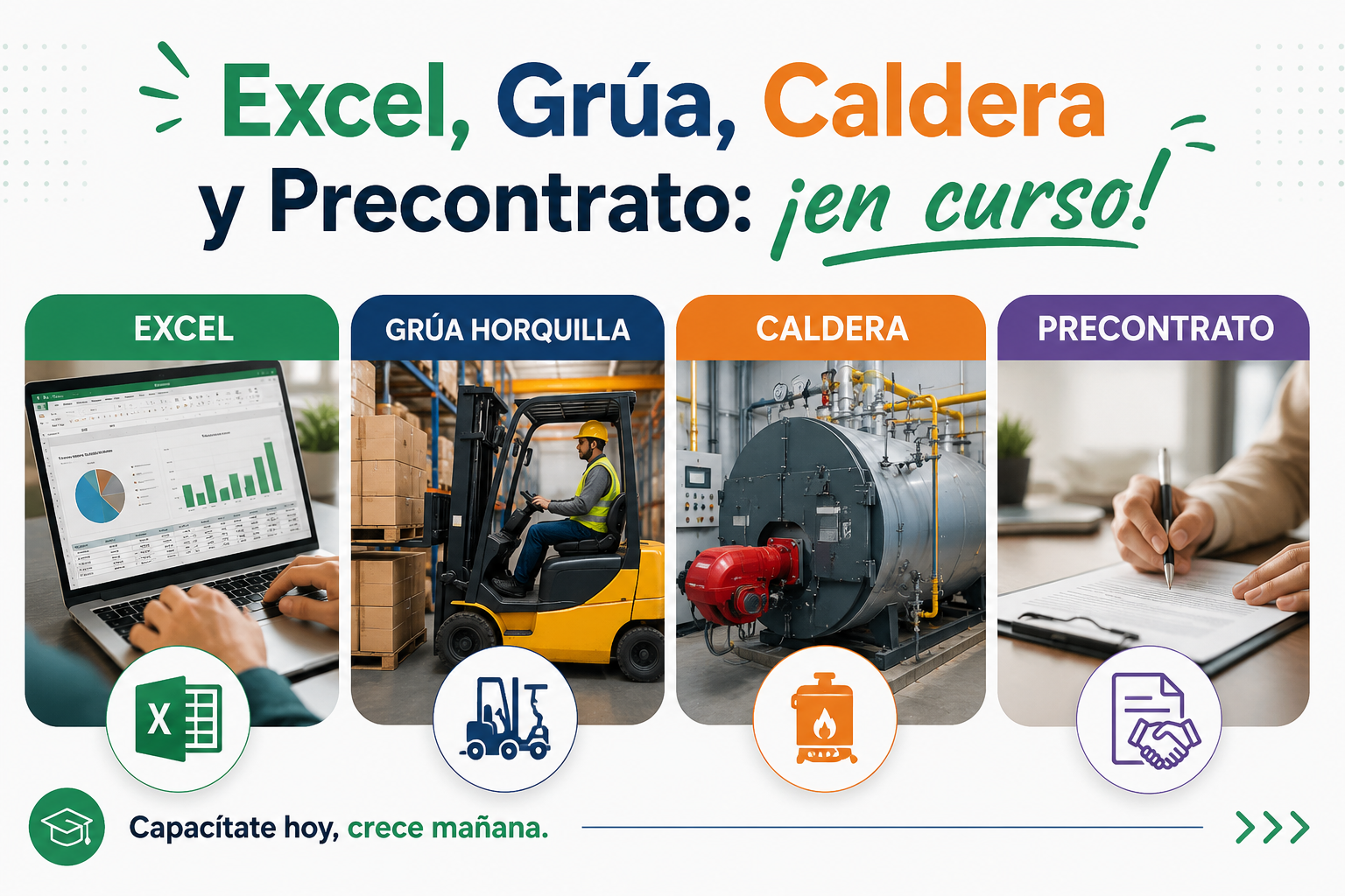 Excel, Grúa, Caldera y Precontrato: ¡en curso!